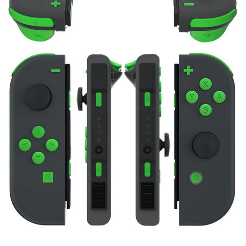 Replacement Soft Touch Button Set For Nintendo Switch Joy - Cons - Bright green | ZedLabz - 2