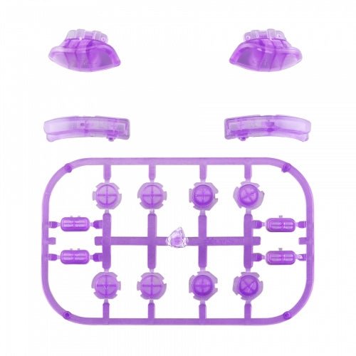 Replacement Soft Touch Button Set For Nintendo Switch Joy - Cons - Clear Purple | ZedLabz - 1