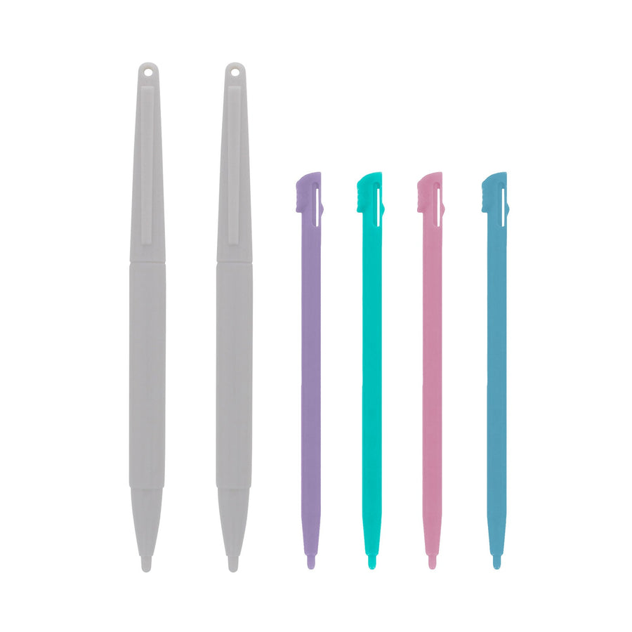 Replacement Standard & XL Stylus Pen Pack For Nintendo 2DS - 6 Pack Pastel Multi - Colour | ZedLabz - 1