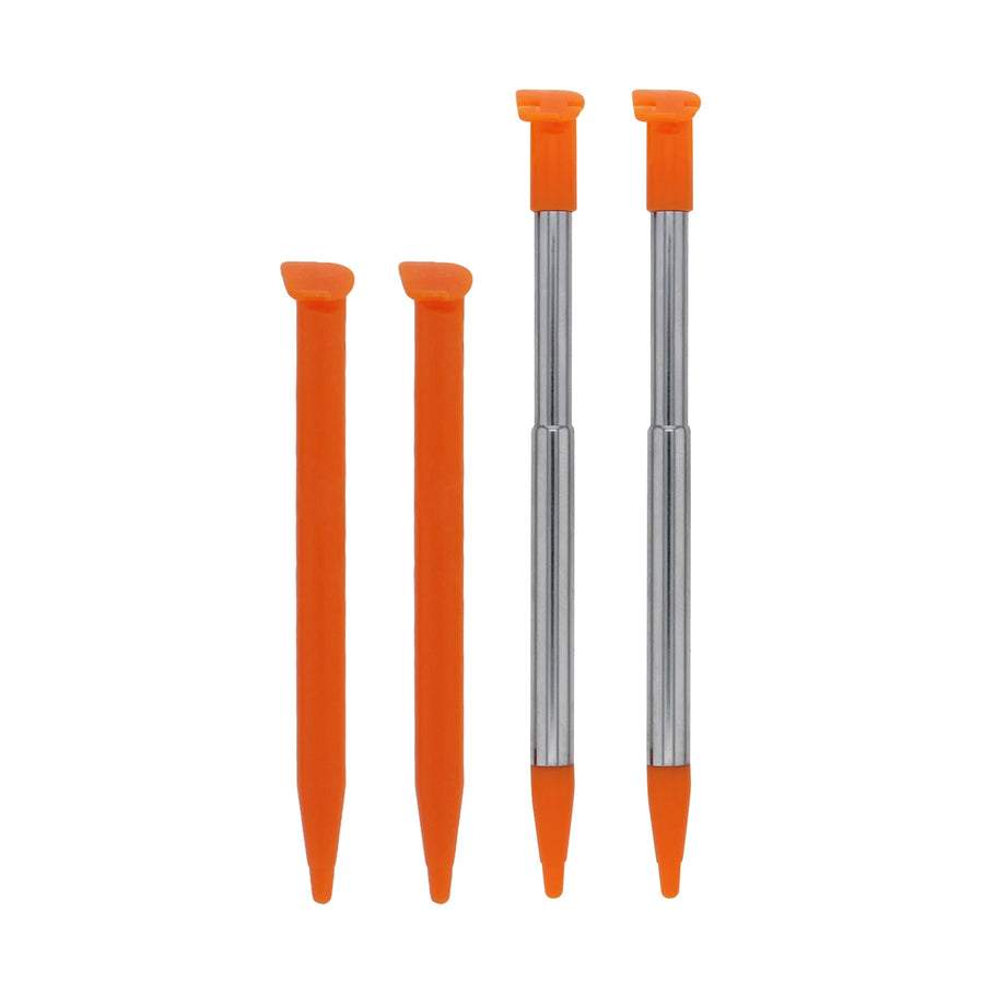 Replacement stylus pen pack for New Nintendo 2DS XL - 4 in 1 orange | ZedLabz - 1