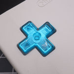 Hand cast custom resin buttons for Nintendo Game Boy Color (GBC CGB) - Chrome blue | Lab Fifteen Co