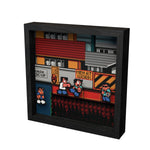 River city: Rivals at work scene video game (1989) shadow box art officially licensed 9x9 inch (23x23cm) | Pixel Frames - 4