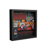 River city: Rivals at work scene video game (1989) shadow box art officially licensed 9x9 inch (23x23cm) | Pixel Frames - 3