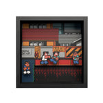 River city: Rivals at work scene video game (1989) shadow box art officially licensed 9x9 inch (23x23cm) | Pixel Frames - 5