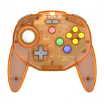 Tribute 64 2.4Ghz wireless N64 mini controller for N64, Switch, PC, Mac and Other USB Devices V2 - Clear orange Hawk editon | Retro-Bit