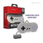 Scout Premium wired controller for SNES Super Nintendo console - Grey | Hyperkin - 1