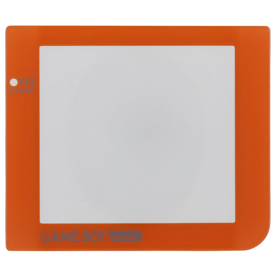 Screen lens for Game Boy Pocket Nintendo MGB - 001 LCD plastic cover with logo | ZedLabz / Orange - 1