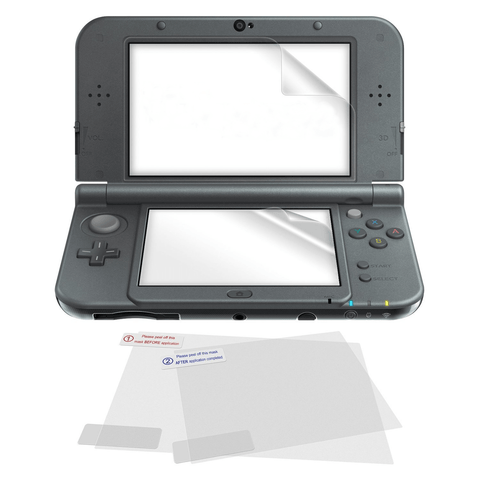 Screen protector pack for Nintendo 3DS XL & New 3DS XL (edge to edge fit) 5 in 1 inc cloth | ZedLabz - 1