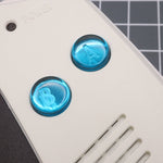 Hand cast custom resin buttons for Nintendo Game Boy Advance - Chrome Blue | Lab Fifteen Co