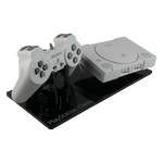 Shelf candy display stand for PlayStation Classic console & controller - Crystal Black | Rose Colored Gaming - 3