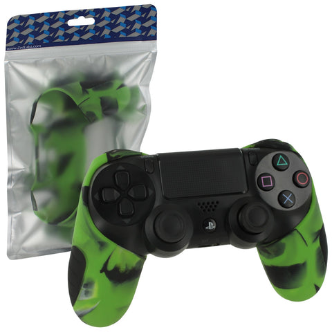 Silicone Grip Cover Skin For Sony PS4 Controllers - Camo Green | ZedLabz - 1