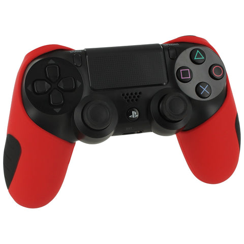 Silicone Grip Cover Skin For Sony PS4 Controllers - Red | ZedLabz - 2