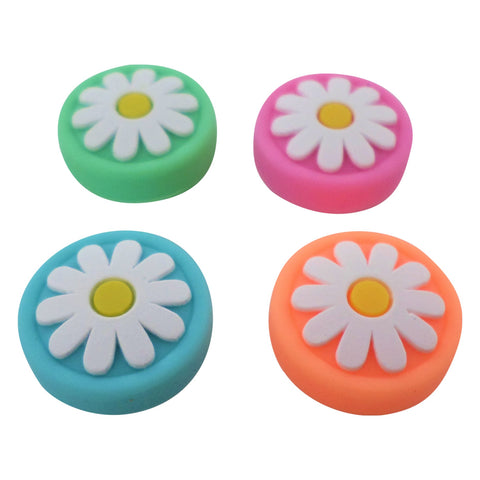 Silicone thumb grip stick caps for Nintendo Switch Lite & Switch Joy - Con - 4 pack Animal Crossing edition Multi colour flower | ZedLabz - 1