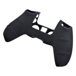 Skin grip cover for Sony PS5 controller silicone rubber leather textured - Black | ZedLabz - ZedLabz800725