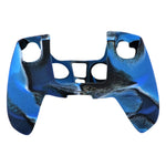 Skin grip cover for Sony PS5 controller silicone rubber leather textured - Camo Blue | ZedLabz - ZedLabz800722