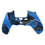 Skin grip cover for Sony PS5 controller silicone rubber leather textured - Camo Blue | ZedLabz - ZedLabz800722