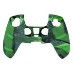 Skin grip cover for Sony PS5 controller silicone rubber leather textured - Camo Green | ZedLabz - ZedLabz800721