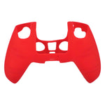 Skin grip cover for Sony PS5 controller silicone rubber leather textured - Red | ZedLabz - ZedLabz800726