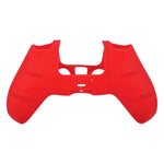 Skin grip cover for Sony PS5 controller silicone rubber leather textured - Red | ZedLabz - ZedLabz800726