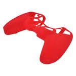 Skin grip cover for Sony PS5 controller silicone rubber leather textured - Red | ZedLabz - ZedLabz800726