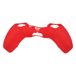 Skin grip cover for Sony PS5 controller silicone rubber leather textured - Red | ZedLabz - ZedLabz800726