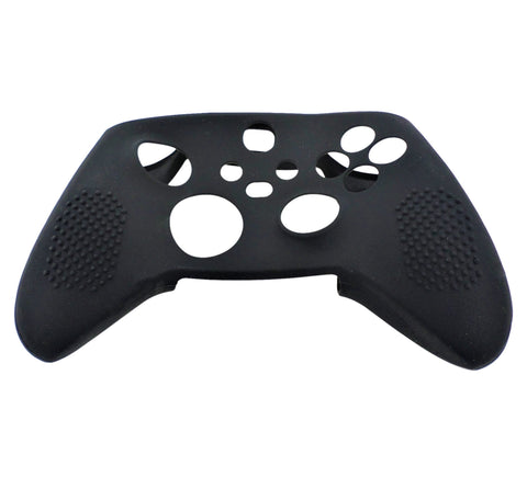 Skin grip cover for Xbox Series X controller soft silicone rubber with ribbed handle - Black | ZedLabz - 2