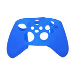 Skin grip cover for Xbox Series X controller soft silicone rubber with ribbed handle - Blue | ZedLabz - 2