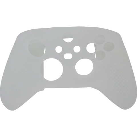 Skin grip cover for Xbox Series X controller soft silicone rubber with ribbed handle - Clear | ZedLabz - 1