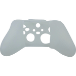 Skin grip cover for Xbox Series X controller soft silicone rubber with ribbed handle - Clear | ZedLabz - 5