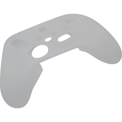 Skin grip cover for Xbox Series X controller soft silicone rubber with ribbed handle - Clear | ZedLabz - 2