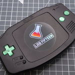 Hand cast custom resin buttons for Nintendo Game Boy Advance - Chrome Green | Lab Fifteen Co