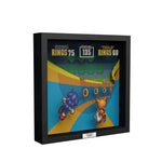 Sonic the Hedgehog 2 Special Stage scene video game (1992) shadow box art officially licensed 9x9 inch (23x23cm) | Pixel Frames - 3