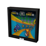 Sonic the Hedgehog 2 Special Stage scene video game (1992) shadow box art officially licensed 9x9 inch (23x23cm) | Pixel Frames - 4