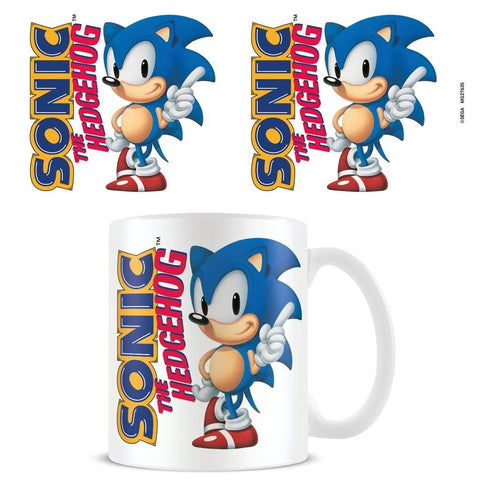 Sonic The Hedgehog Classic Icon official mug 11oz/315ml white ceramic | Pyramid - 1