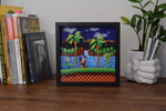 Sonic the Hedgehog Idle pose scene video game (1991) shadow box art officially licensed 9x9 inch (23x23cm) | Pixel Frames - 7