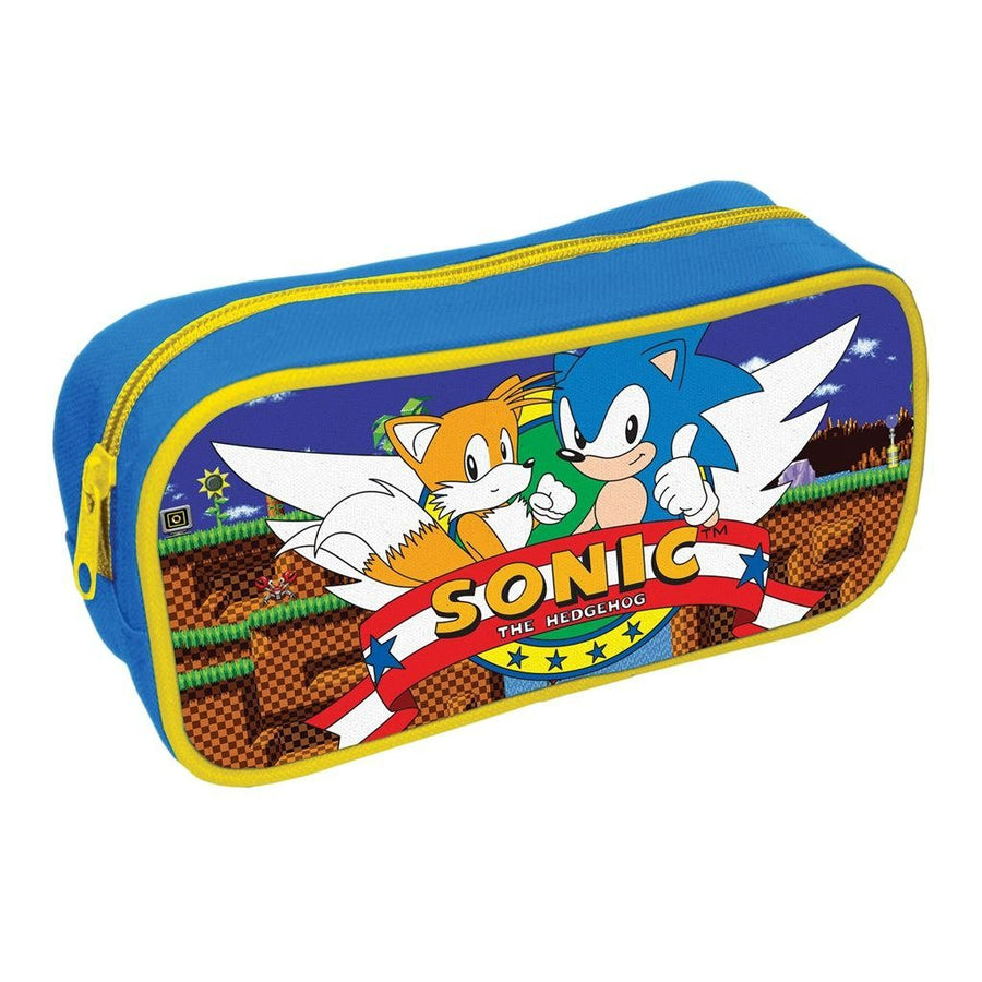 Sonic The Hedgehog (Retro Green Hill Zone) Rectangle Pencil Case | Pyramid - 1