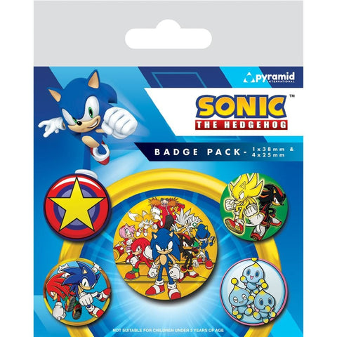 Sonic The Hedgehog Speed Team official badge pack of 5 | Pyramid - 1