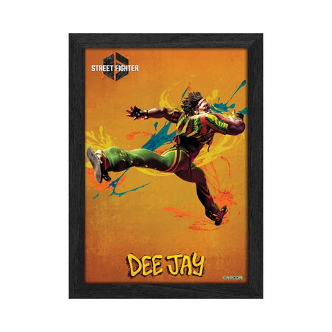 Street Fighter 6 Dee Jay Plax lenticular frame 3D wall art officially licensed 10"x12" inch (23x30cm) | Pixel Frames - 1