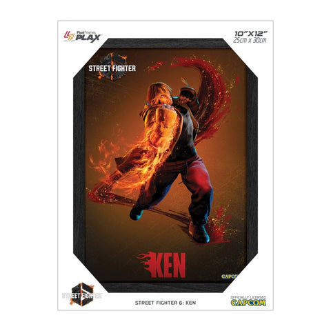 Street Fighter 6 Ken Plax lenticular frame 3D wall art officially licensed 10"x12" inch (23x30cm) | Pixel Frames - 2