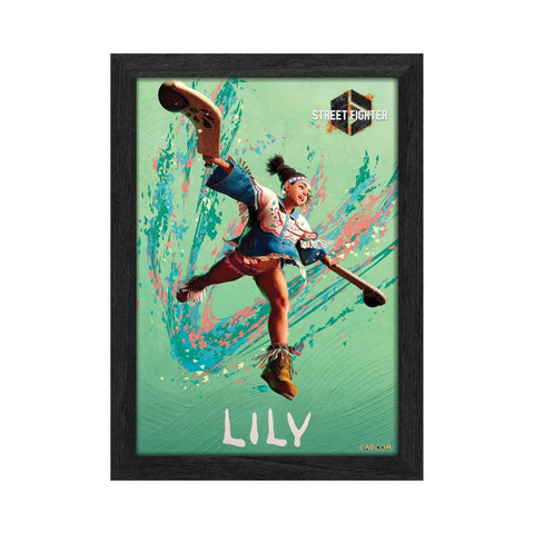 Street Fighter 6 Lily Plax lenticular frame 3D wall art officially licensed 10"x12" inch (23x30cm) | Pixel Frames - 1