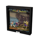 Street Fighter Alpha 2: A dramatic battle video game (1996) shadow box art officially licensed 9x9 inch (23x23cm) | Pixel Frames - 3