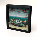 Street Fighter Car Scene video game (1991) shadow box art officially licensed 9x9 inch (23x23cm) | Pixel Frames - 4