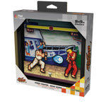 Street Fighter II boat scene video game (1991) shadow box art officially licensed 9x9 inch (23x23cm) | Pixel Frames - 1