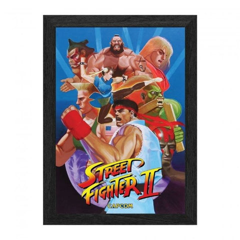 Street Fighter II The World Warriors Plax lenticular frame 3D wall art officially licensed 10"x12" inch (23x30cm) | Pixel Frames - 1