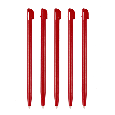 Stylus for DSi XL LL Nintendo console slot in touch pen compatible replacement - 5 pack red | ZedLabz - 1