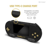 SupaBoy portable handheld Snes Console, compatible with Super NES & Super Famicom game cartridges, NTSC & PAL - Black Gold | Hyperkin - 4