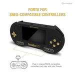 SupaBoy portable handheld Snes Console, compatible with Super NES & Super Famicom game cartridges, NTSC & PAL - Black Gold | Hyperkin - 7