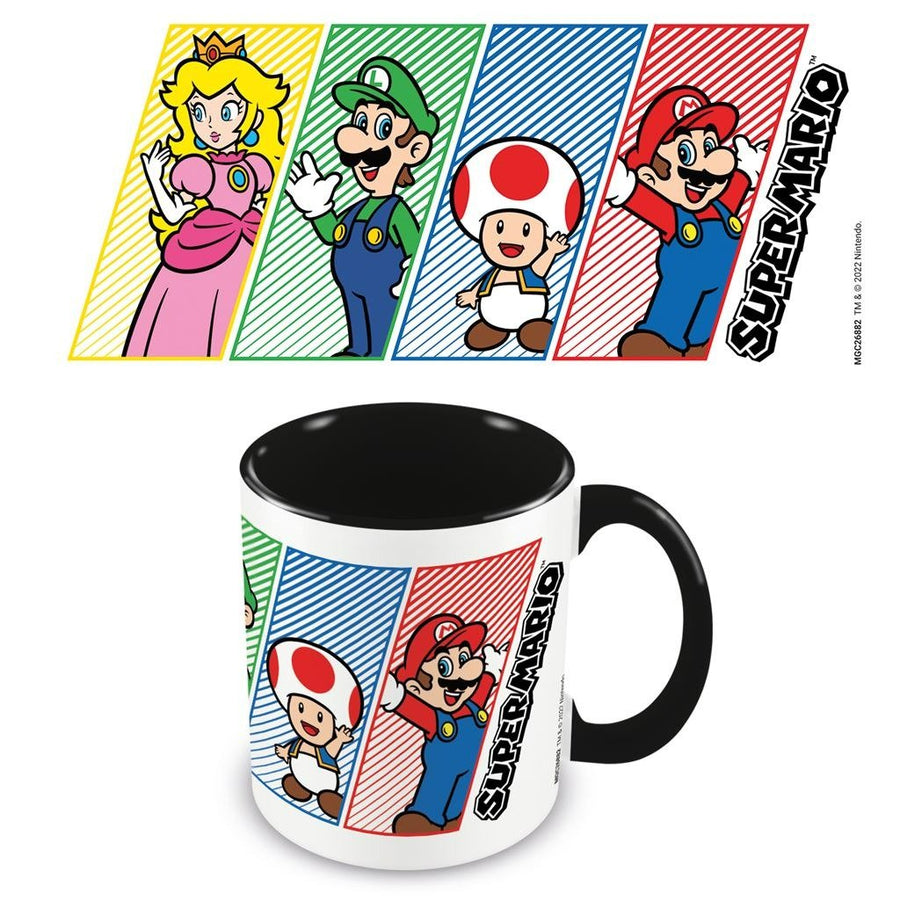 Super Mario 4 Character official Mug 11oz/315ml black & white | Pyramid - 1