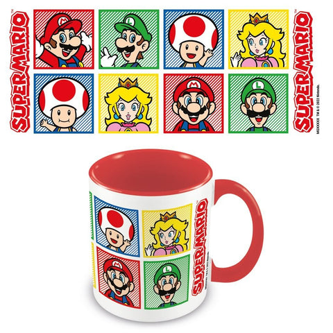 Super Mario 4 Character official Mug 11oz/315ml red & white | Pyramid - 1