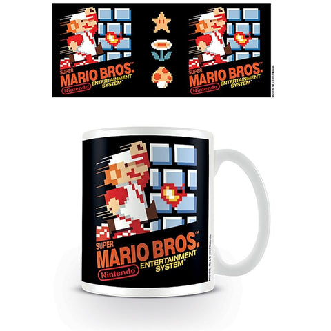 Super Mario NES cover official mug 11oz/315ml white ceramic | Pyramid - 1